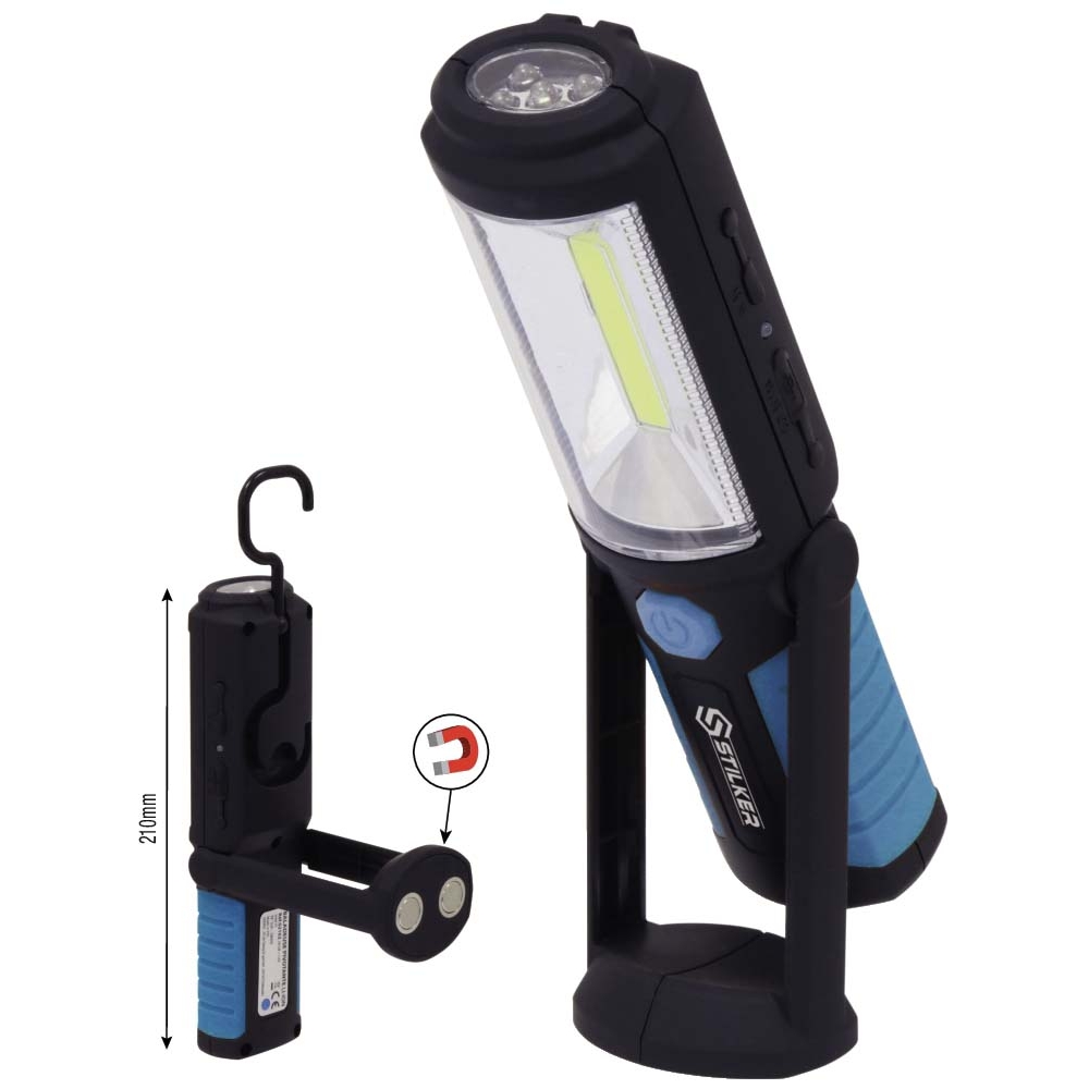 Baladeuse LED 250 + 50 lumens articulée rechargeable STILKER - 02162