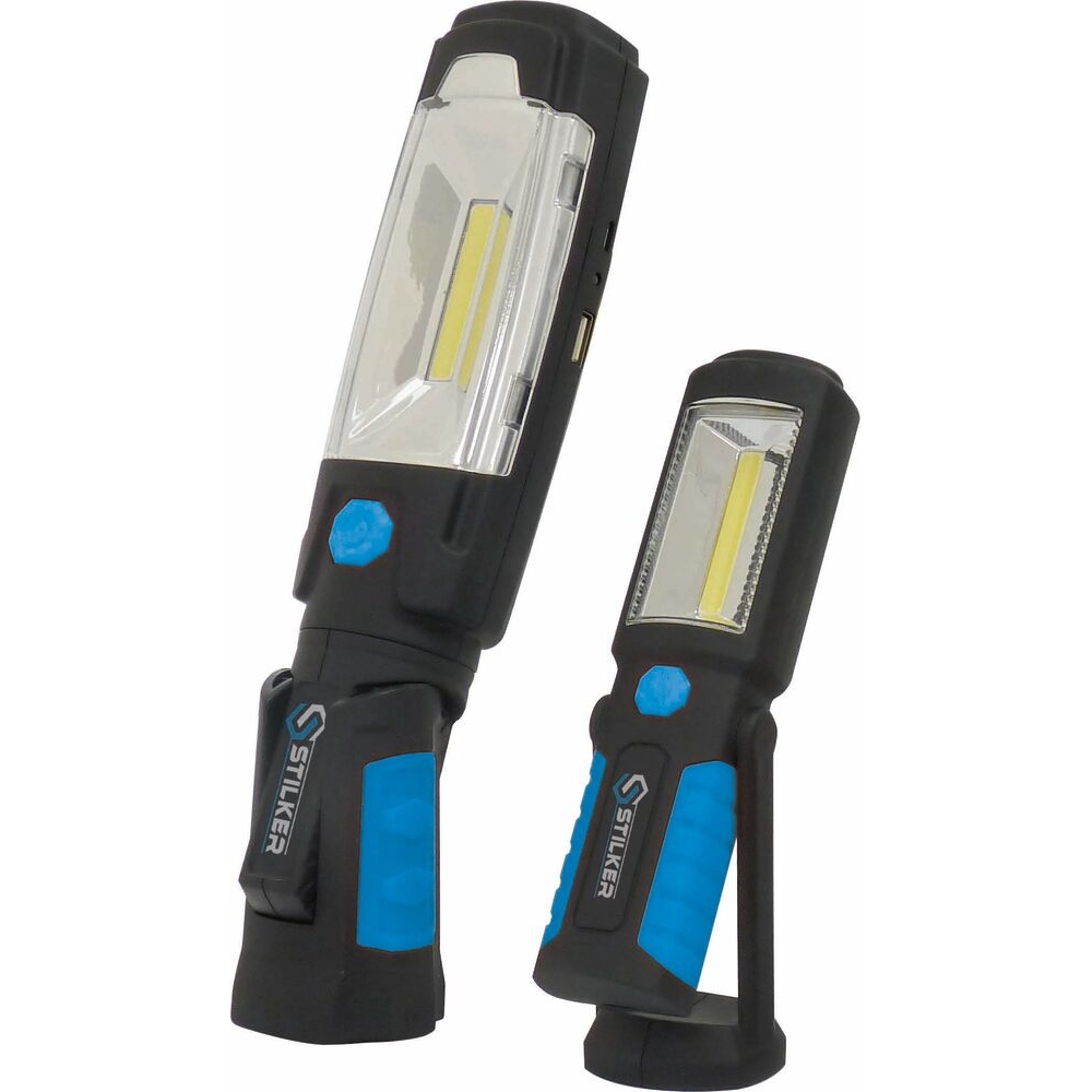 Baladeuses LED 280 lumens+180 lumens articulées rechargeables - de 2 pcs STILKER - 02164