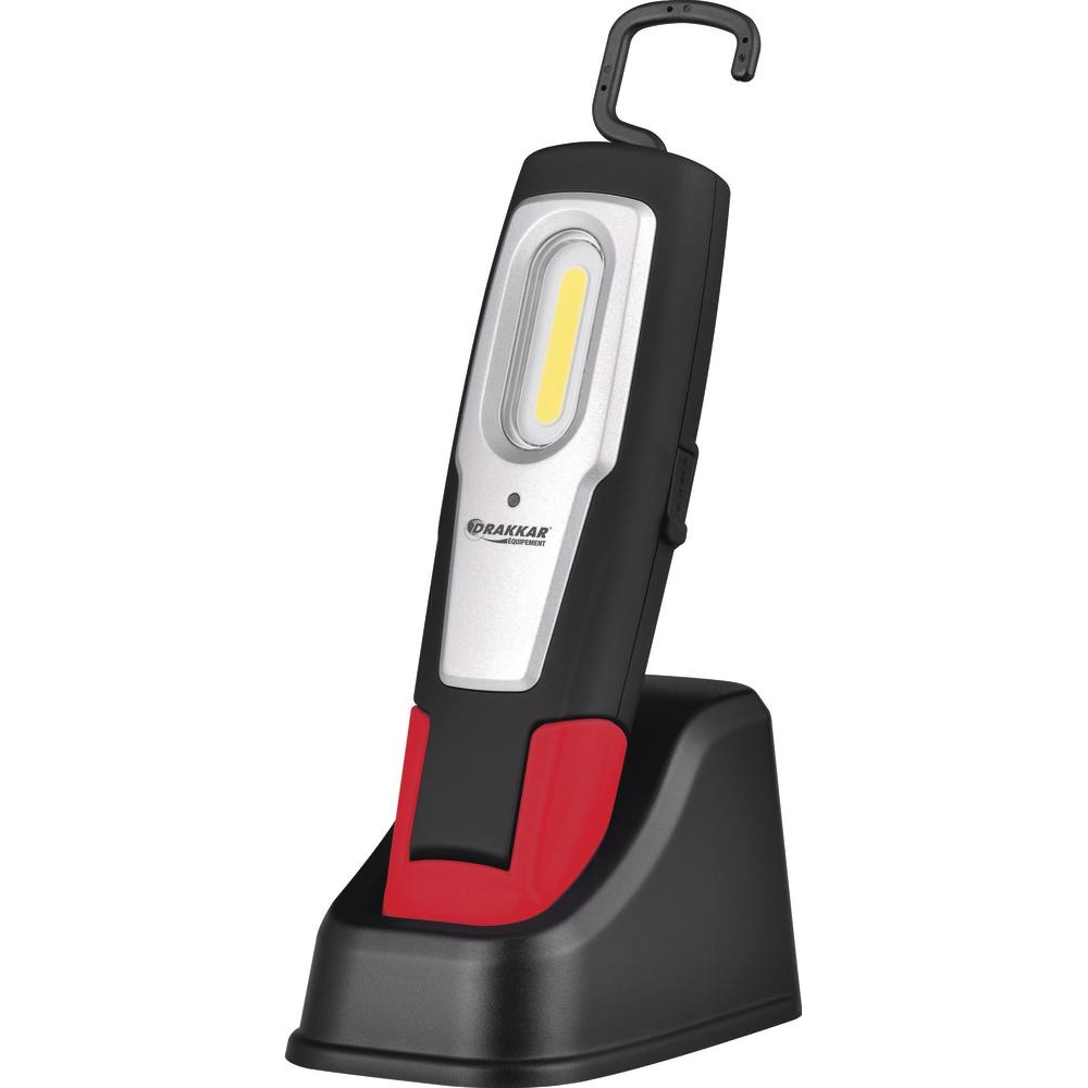 Baladeuse d'atelier LED 600 lumens articulée rechargeable sur socle DRAKKAR - 02421