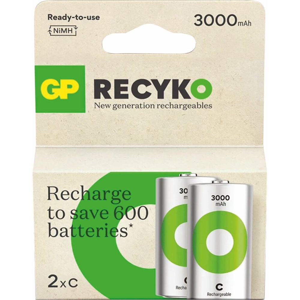 Pile rechargeable C/HR14 Ni-Mh 3000mAh - de 2 piles GP - 02561