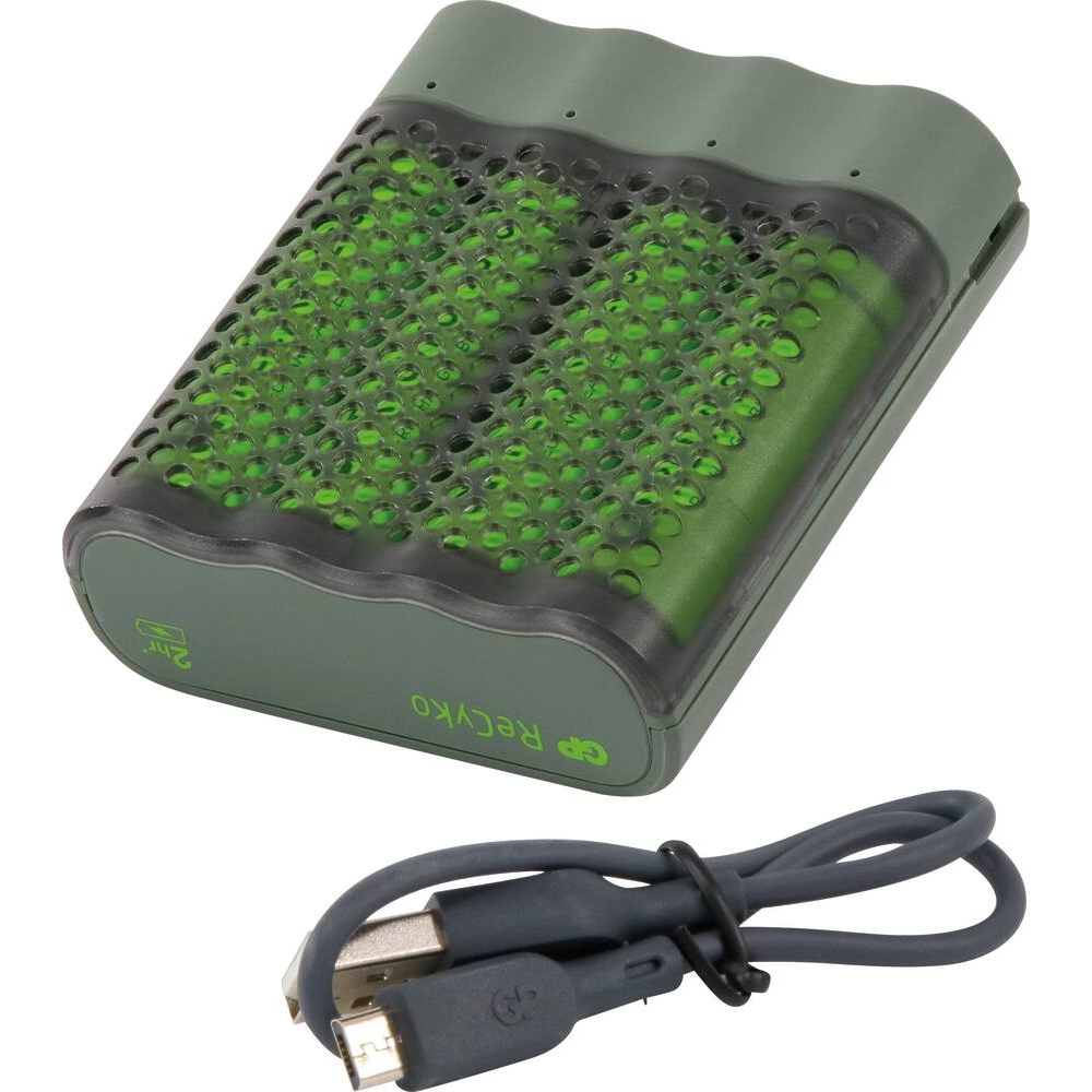 Chargeur USB ultra rapide avec 4 piles rechargeables AA/HR06 2600mAh GP - 02582