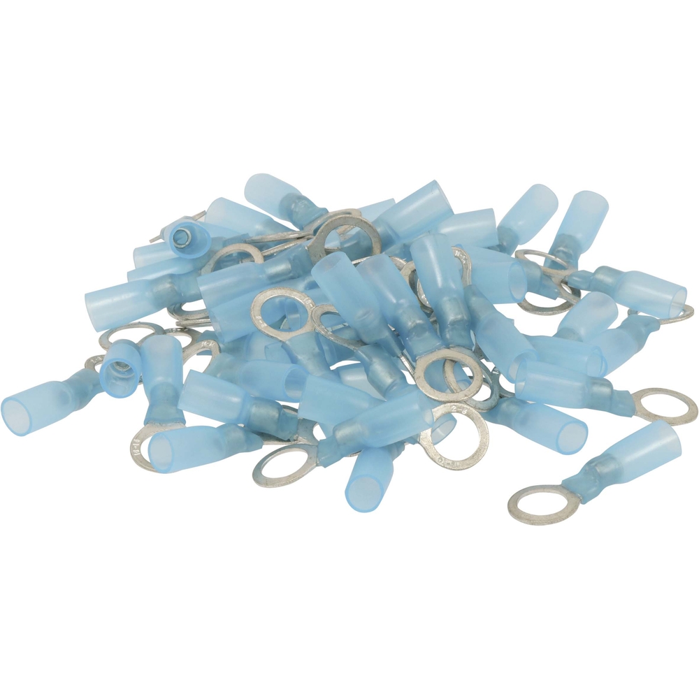Sachet 50 cosses a oeil thermoretractable bleue pour fil 15 a 25mm² m8 - 272050