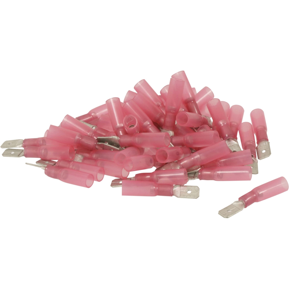 Sachet 50 cosses plates males thermoretractables rouge - 272850