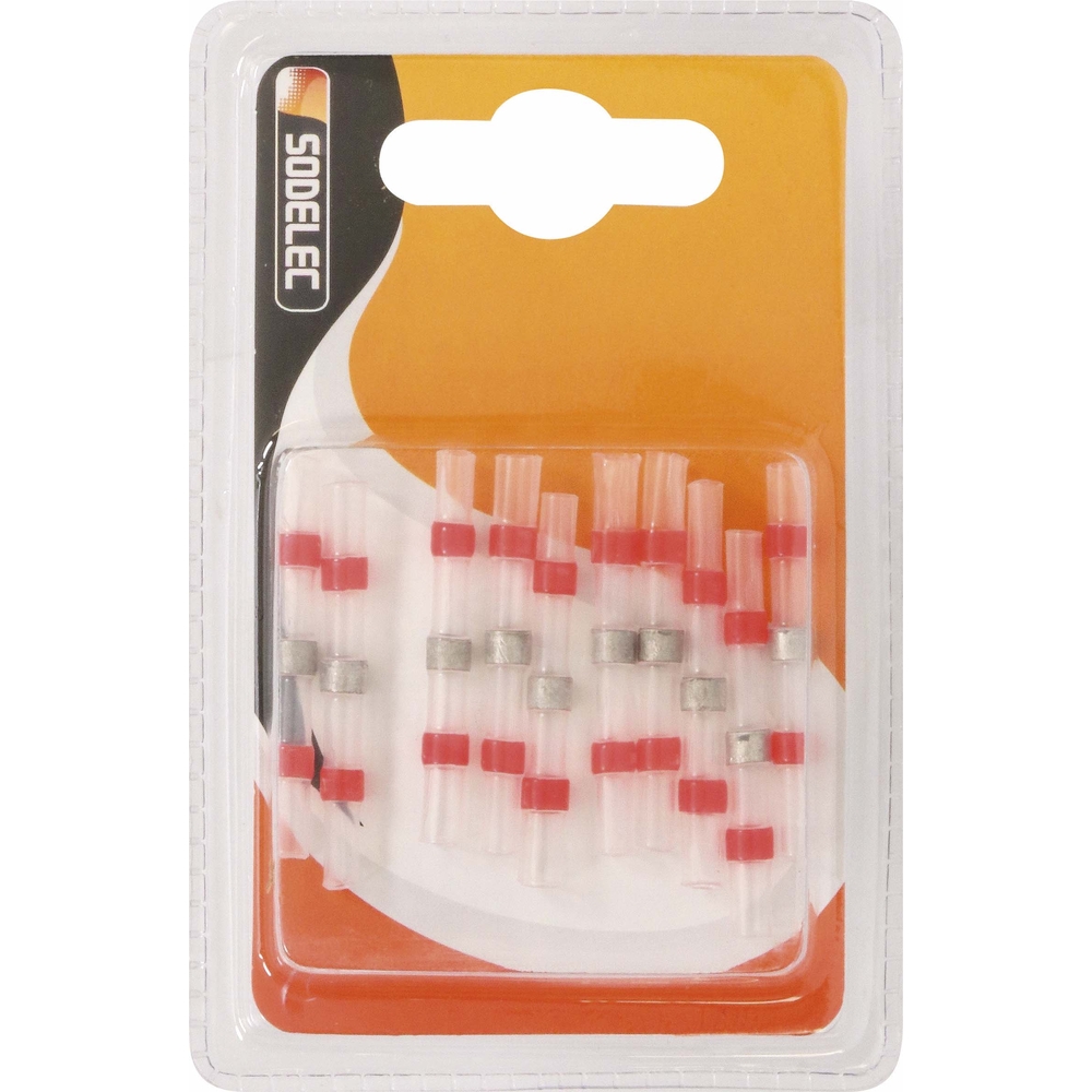 Sachet 10 cosses thermoretractables rouge pour fil 05 a 15mm² - 274610