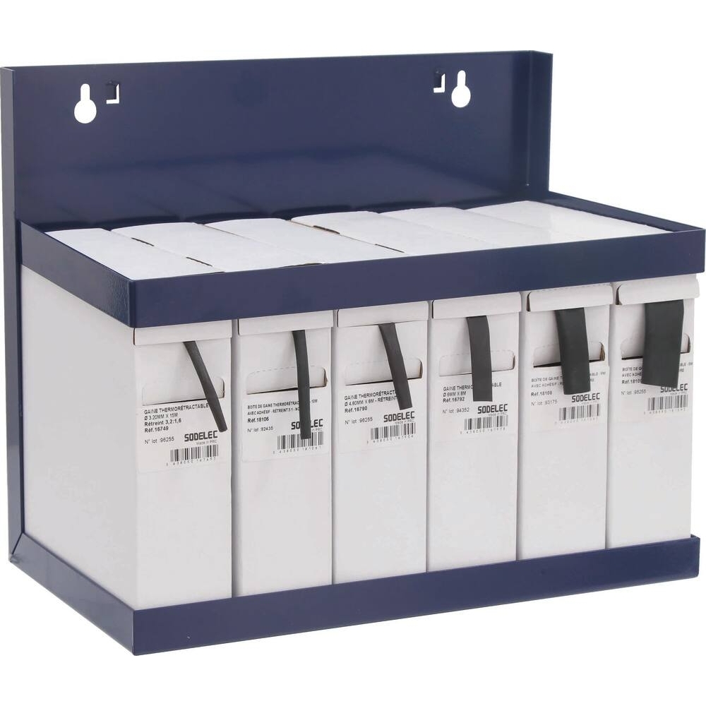 Gaine thermorétractable Mix 2:1 - 3:1 présentoir métallique de 6 boîtes - SODELEC - 02796