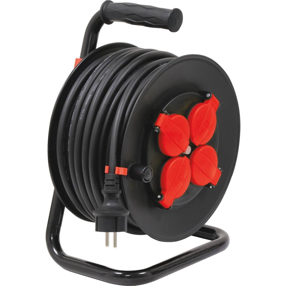 Enrouleur électrique HO7RN-F 25m 3G2,5mm² 230V 4 prises DRAKKAR - 03101