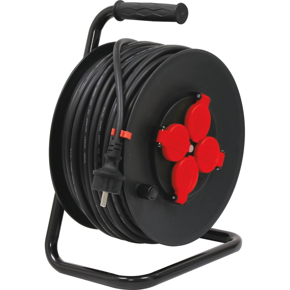 Enrouleur électrique HO7RN-F 40m 3G2,5mm² 230V 4 prises DRAKKAR - 03102