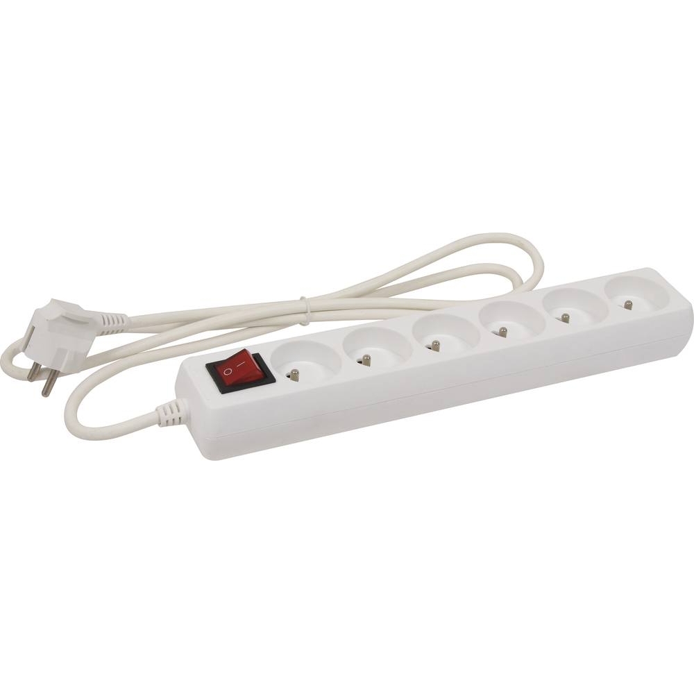 Bloc 6 prises avec interrupteur 230V câble 1,5m STILKER - 03112
