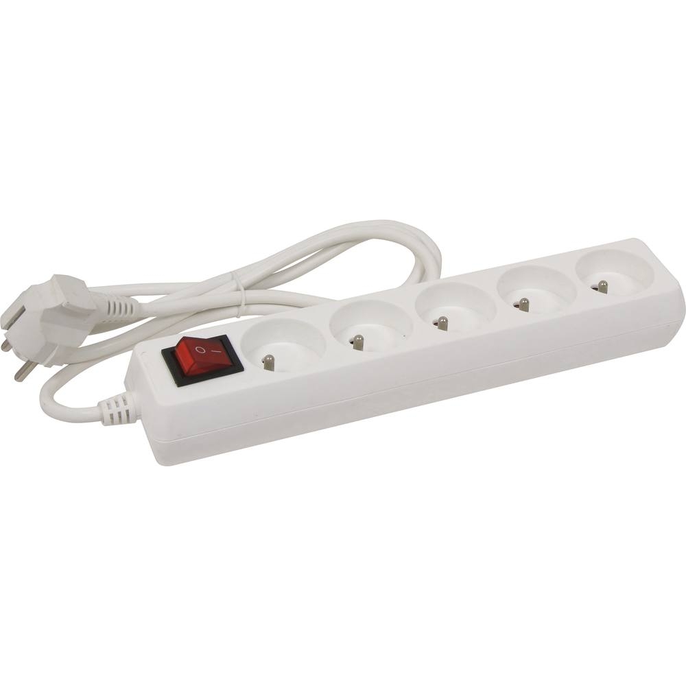 Bloc 5 prises avec interrupteur 230V câble 1m STILKER - 03153