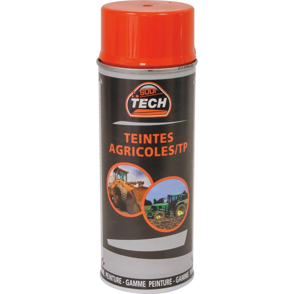 Peinture teinte agricole orange Kubota - aérosol de 400ml SODITECH - 03818
