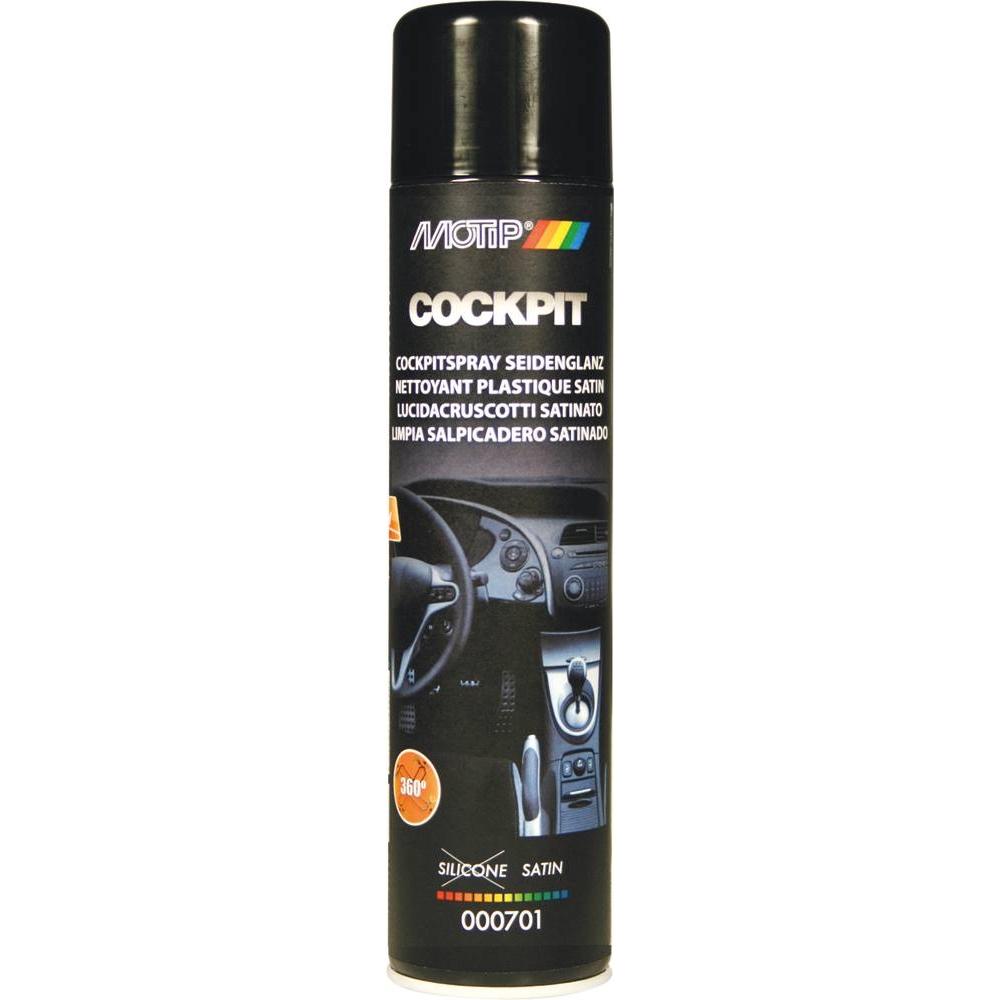 Nettoyant plastique intérieur satin - aérosol de 600ml MOTIP - 03900