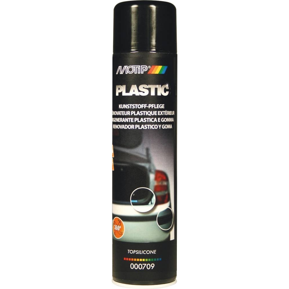 Rénovateur plastique/caoutchouc extérieur - aérosol de 600ml - Lot de 6 - MOTIP - 03916.06