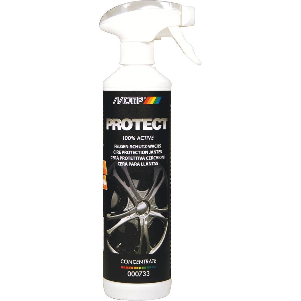 Cire de protection brillant pour jante - flacon spray de 500ml MOTIP - 03930