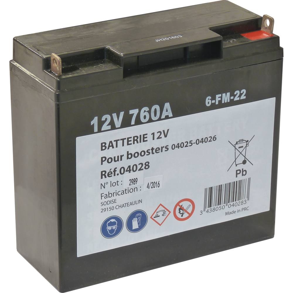 Batterie 12V 760A pour ref 04025-04026 STILKER - 04028