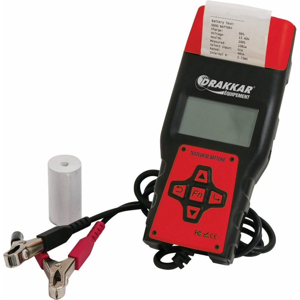 Testeur de batterie digital 12/24V avec imprimante/test de charge/démarrage DRAKKAR - 04037