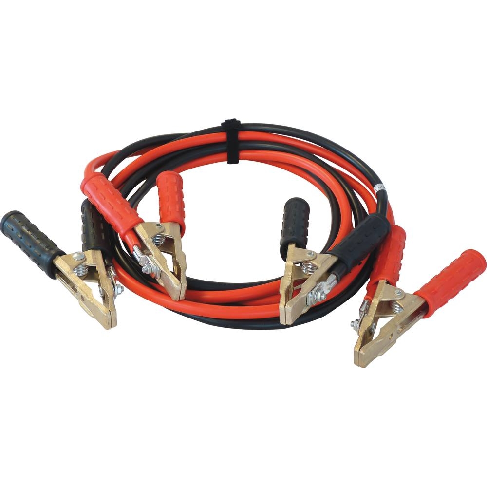 Câbles de démarrage en cuivre 25mm² 2x3m 650A pinces en laiton DRAKKAR - 04124