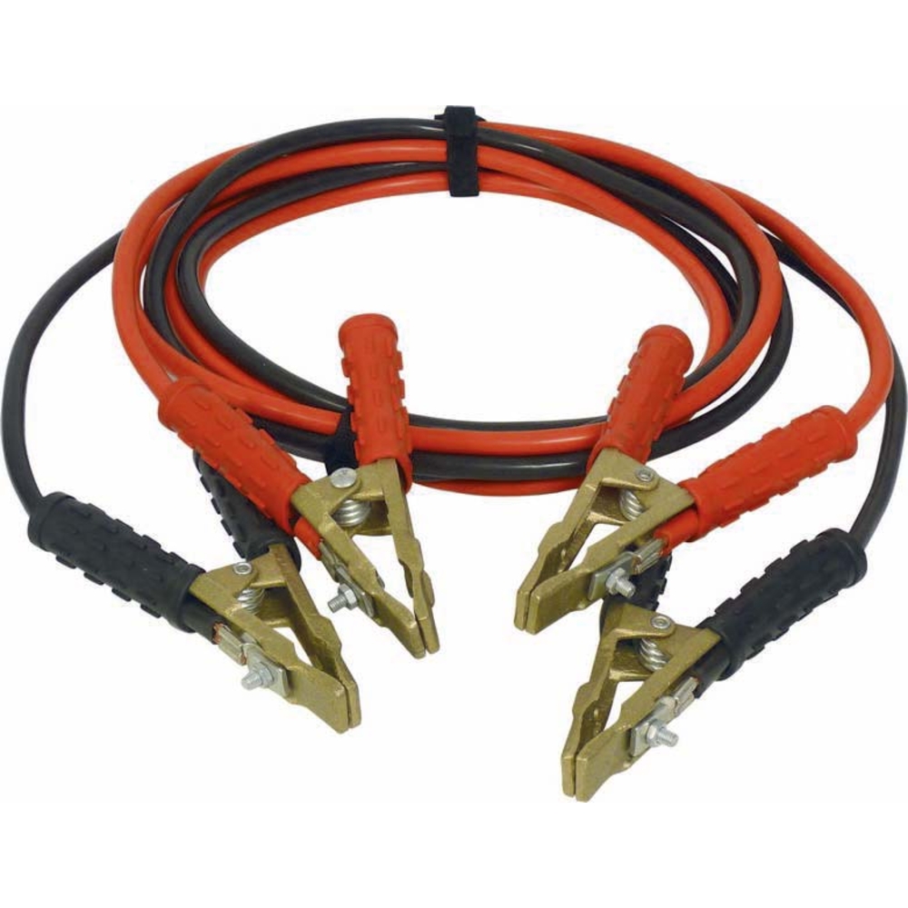 Cable demarrage 16mm2 3m pinces bronze 400a sachet DRAKKAR EQUIPEMENT - 04131