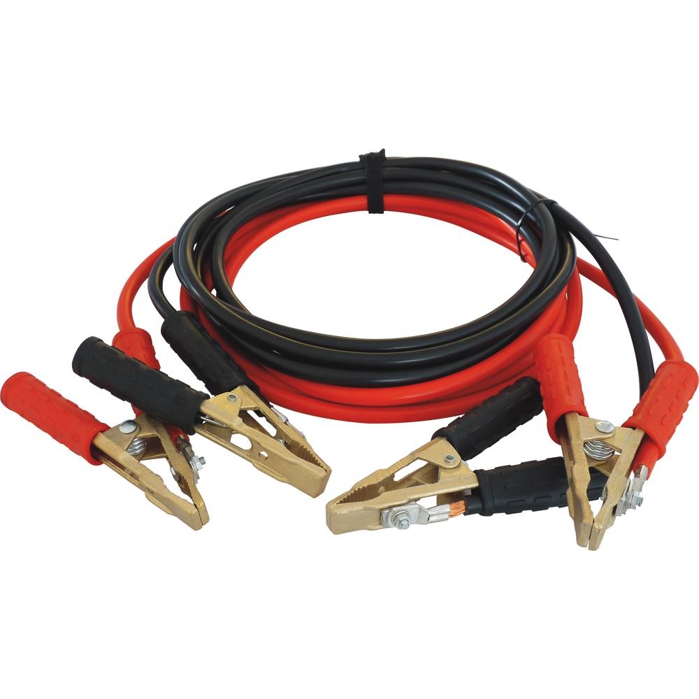 Câbles de démarrage en cuivre 25mm² 2x4m 600A pinces en laiton DRAKKAR - 04132