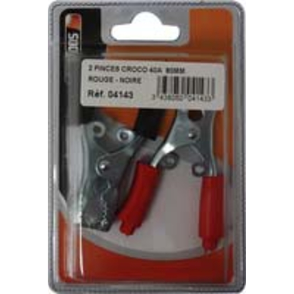 2 pinces crocodile 40a 80mm/coque SODISTART - 04143