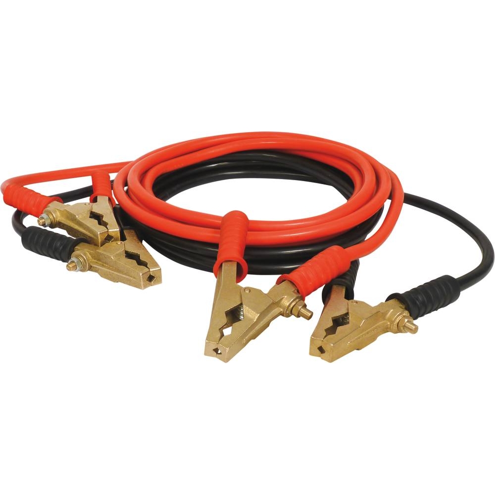 Câbles de démarrage en cuivre 50mm² 2x5m 1000A pinces renforcées en laiton DRAKKAR - 04164