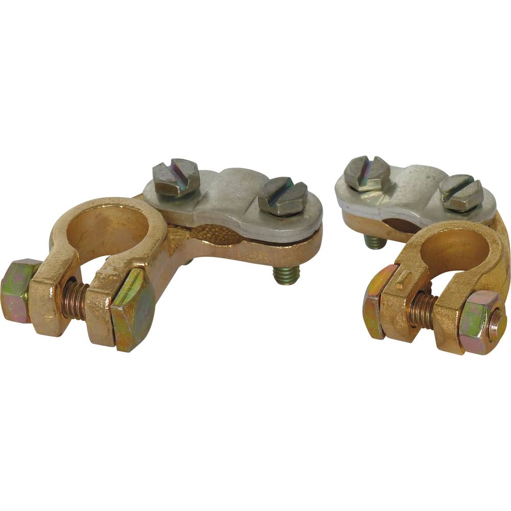 Colliers de batterie PL à barrette/double serrage 90mm²/pôle (+ et -) - DRAKKAR - 04237