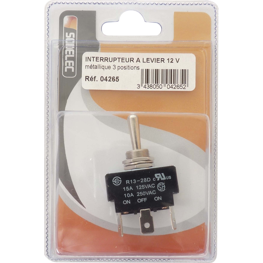 Interrupteur 3 positions / coque SODELEC - 04265