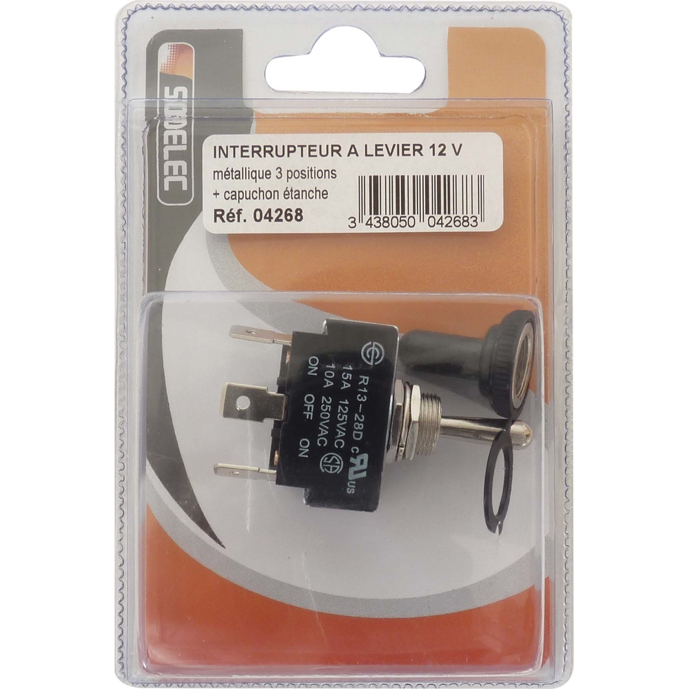 Intera levier 3 pos+capuchon etanche/coque SODELEC - 04268
