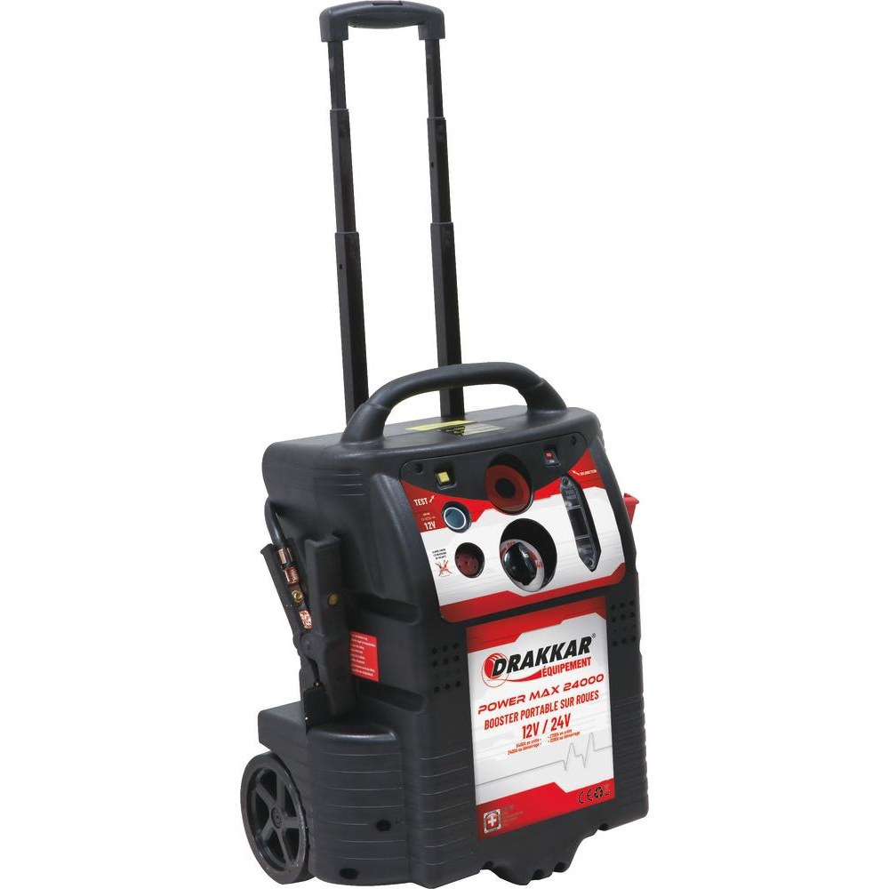 Booster 12/24V 6200A 2 batteries 34Ah sur roues DRAKKAR - 04526