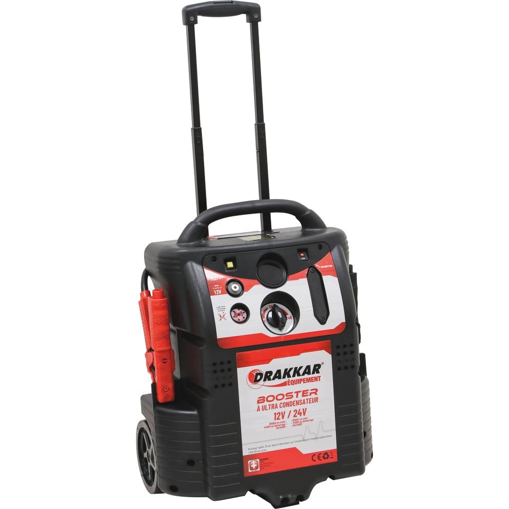 Booster 12/24V 18000A à ultra-condensateurs sur roues DRAKKAR - 04593