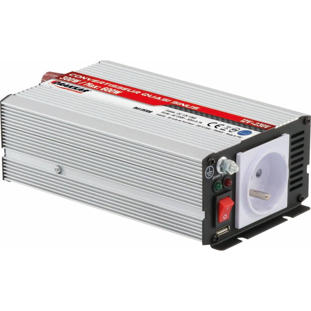 Convertisseur 12V DC/230V AC - 600W max DRAKKAR - 05178