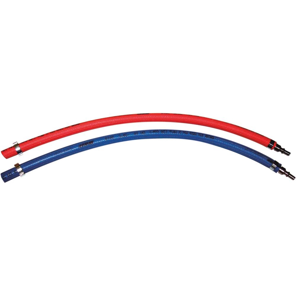 Paire de manchettes oxygène et acétylène 10x17mm 500mm avec embouts GCE CHARLEDAVE - 05615