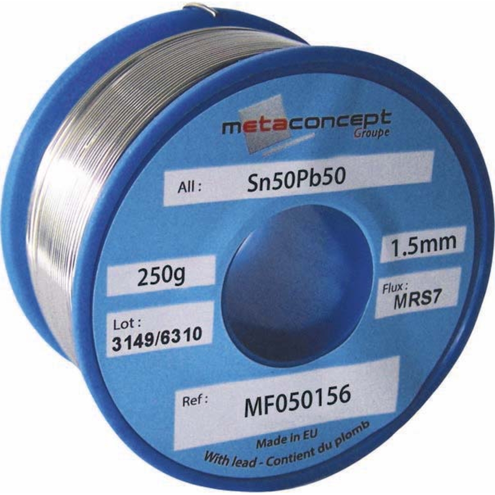 Fil ame decapante etain 50% bobine 250gr 15/10 vrac - 05618