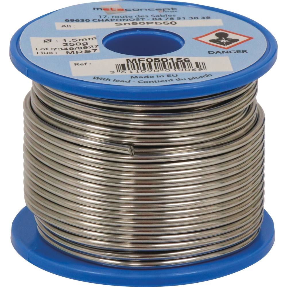 Fil d'étain 50% 1,5mm - bobine de 250g - 05618