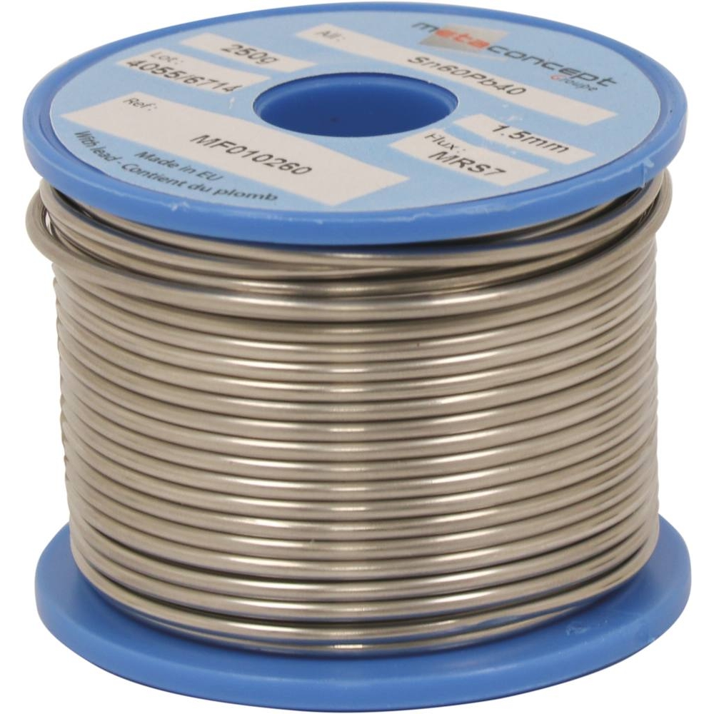 Fil d'étain 60% 1,5mm - bobine de 250g - 05626