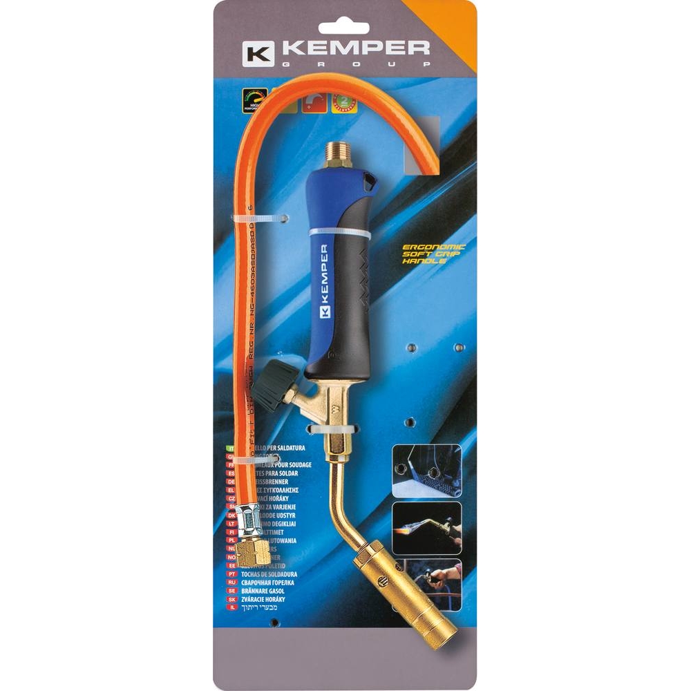 Chalumeau pour le brasage avec tuyau de 1,5m et buse 20mm - carte KEMPER - 05633