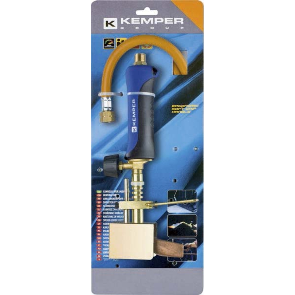 Chalumeau reglable tete cuivre+ buse 17mm +tuyau 1.5m +raccord bouteille KEMPER - 05635