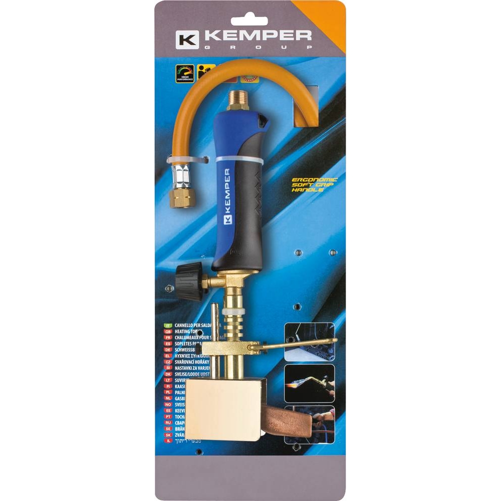 Chalumeau spécial couvreur avec tuyau de 1,5m pour étamage type fer - carte KEMPER - 05635