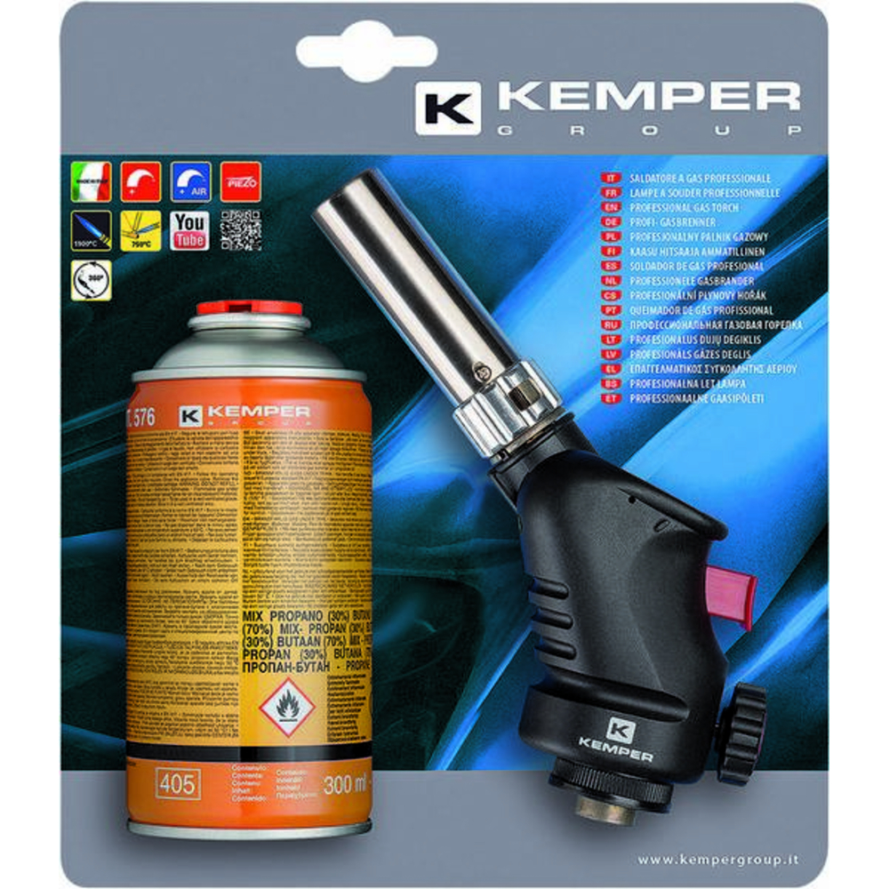 Lampe a souder allumage auto avec cartouche gaz 300ml GCE CHARLEDAVE - 05692