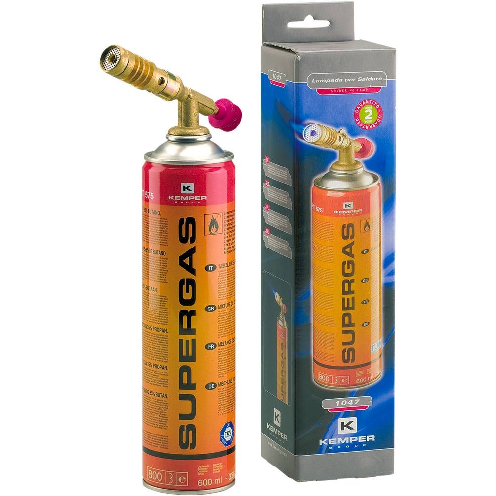 Lampe à souder avec cartouche de gaz filetée 7/16