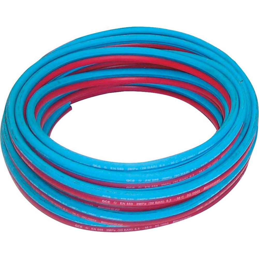 Tuyaux jumelés oxygène et acétylène 6,3x12mm - couronne de 25m GCE CHARLEDAVE - 05745