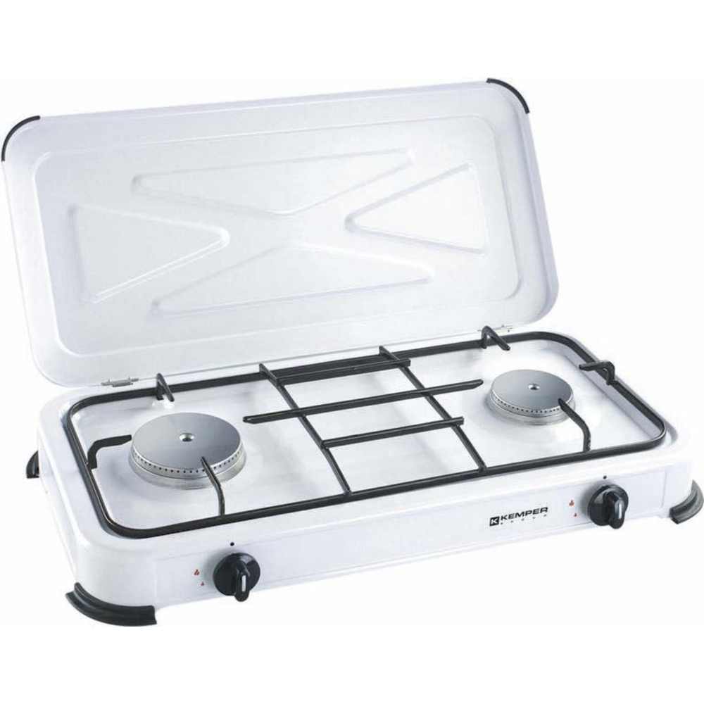 Rechaud 2 feux avec couvercle 2.6kw KEMPER - 05750