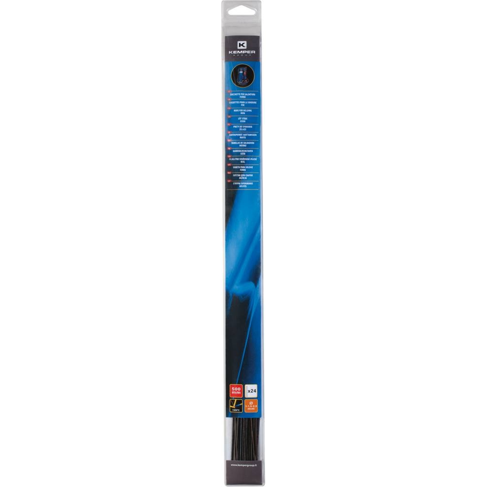 Baguette de soudure et brasage fer 1/1,5/2mm 580mm - étui de 24 pcs KEMPER - 05811