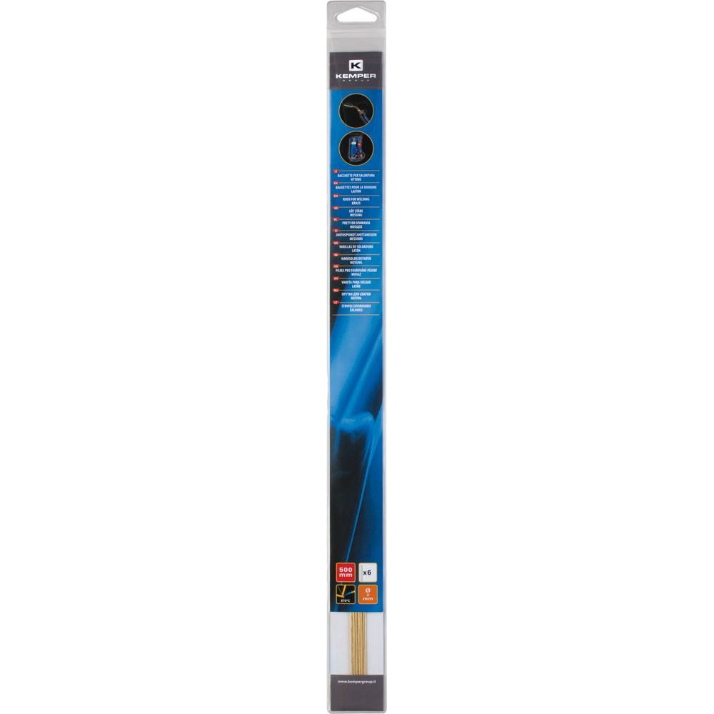 Baguette de soudure et brasage laiton 2mm 580mm - étui de 6 pcs KEMPER - 05813