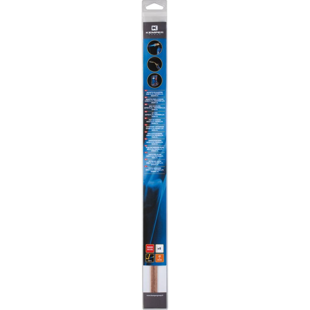 Baguette de soudure et brasage bronze 2mm 580mm - étui de 6 pcs KEMPER - 05814