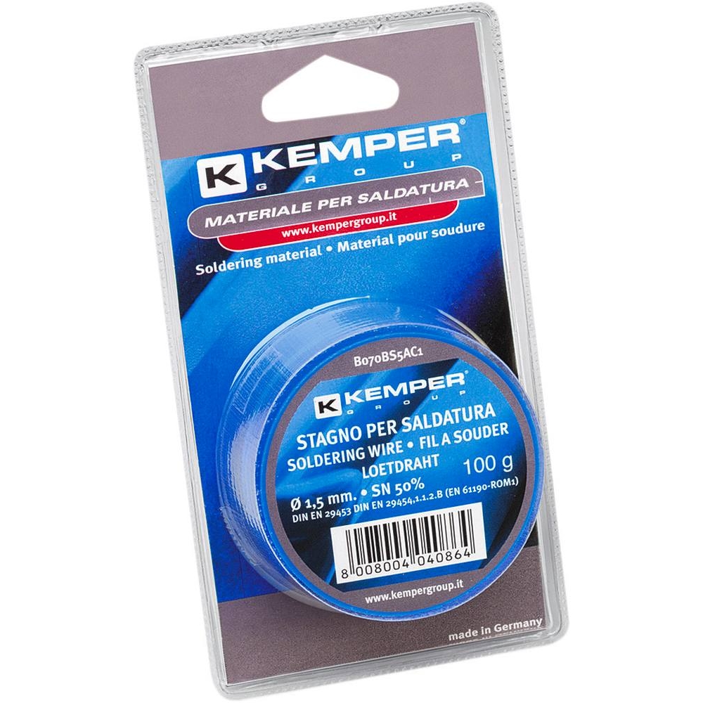 Fil d'étain 50% 1,5mm - bobine de 100g en KEMPER - 05818