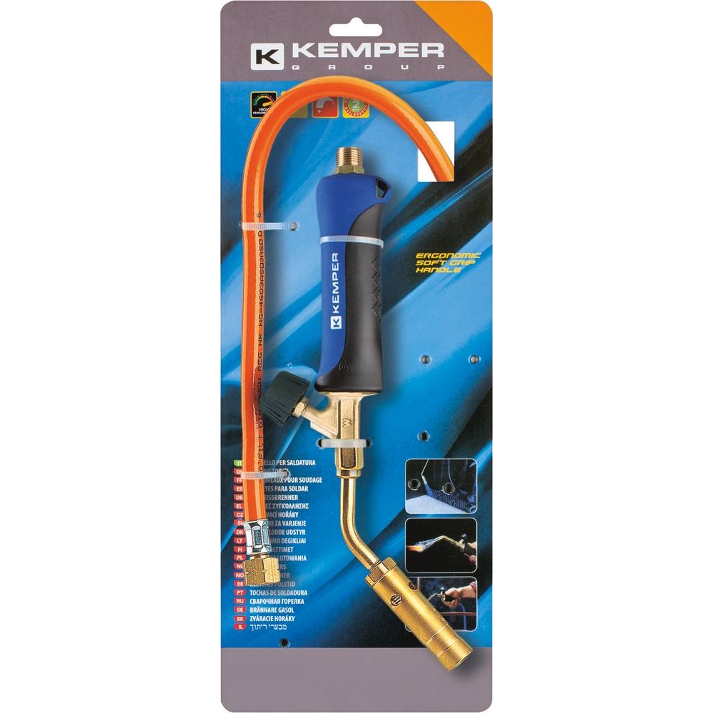 Chalumeau pour le brasage avec tuyau de 1,5m et détendeur/propane buse 20mm - carte KEMPER - 05854