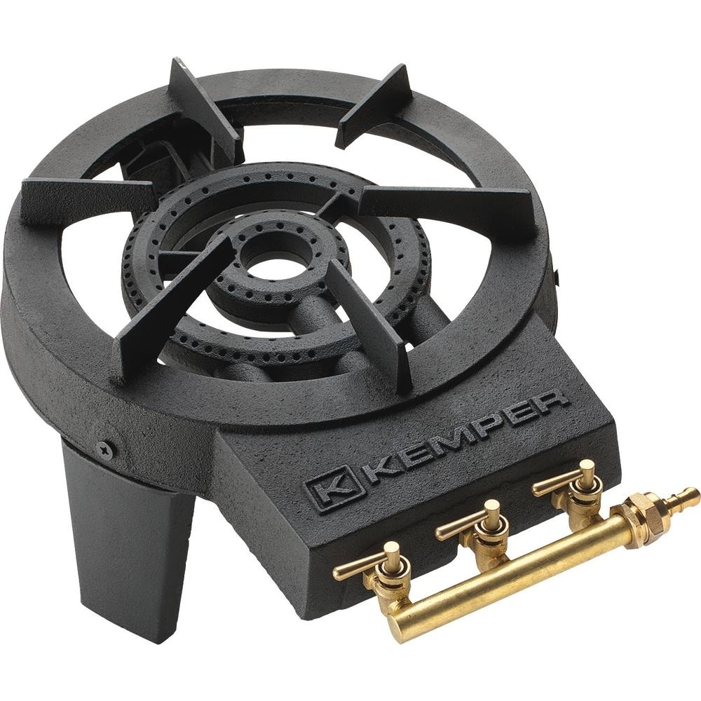 Réchaud à gaz en fonte 2 brûleurs 3 réglages de chauffe 8600W - KEMPER - 05880