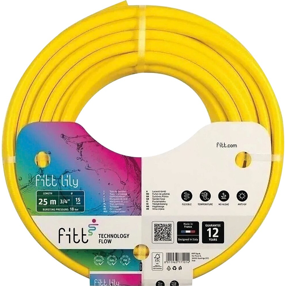 Tuyau d'arrosage D15mm - 25m FITT - 06017