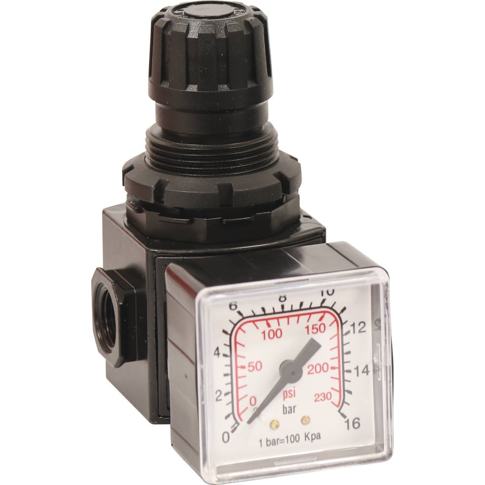 Régulateur à air femelle 1/4" avec manomètre ANI - 06300