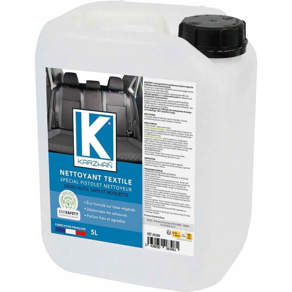 Nettoyant textile pour pistolet pneumatique - bidon de 5L KARZHAN - 06396